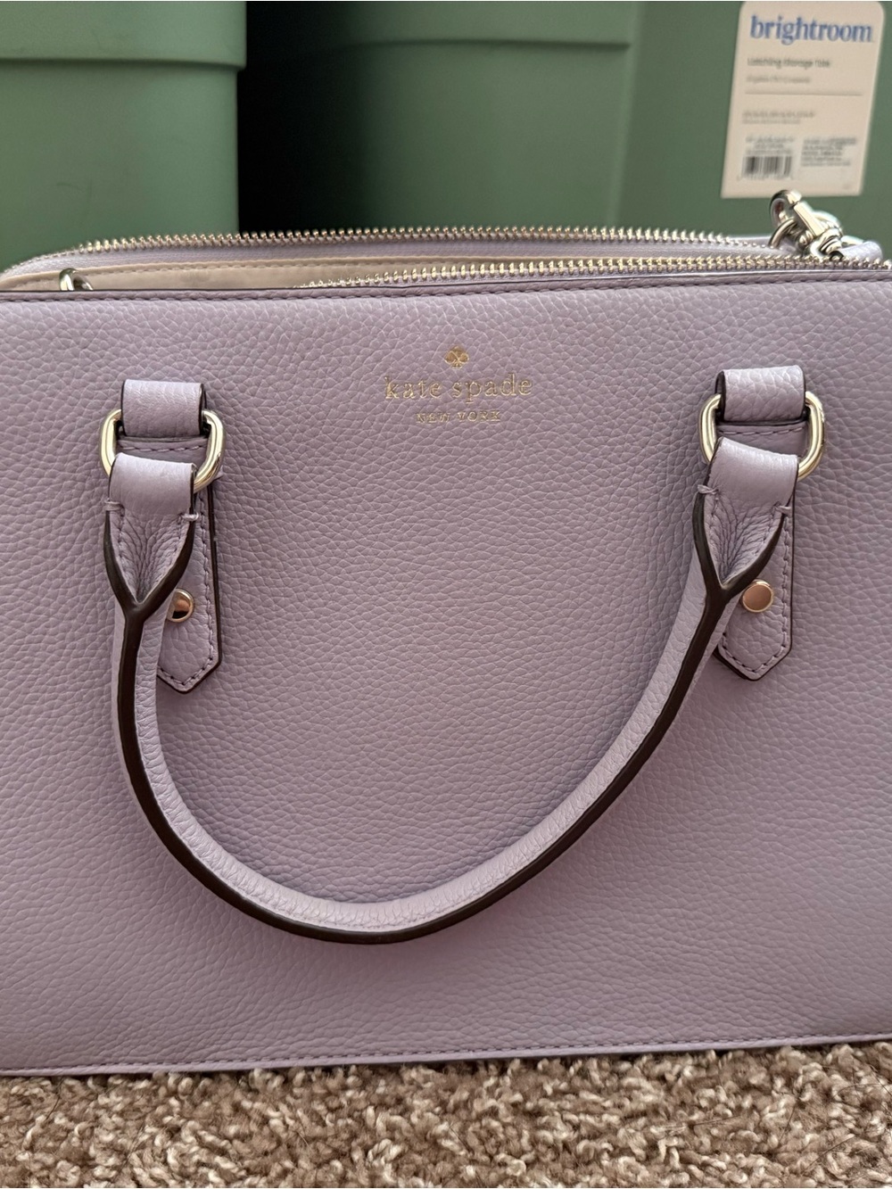 kate spade Pebbled Purple Satchel
